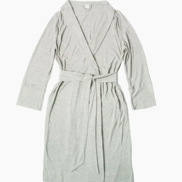 Goumi Women's Bamboo Organic Cotton Storm Gray You'll Live In Mom Robe XS/S NEW - Picture 1 of 1
